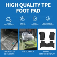 Tapis de voiture imperméables de haute qualité PHURW pour conduite à droite, tapis de sol de voiture personnalisés en TPE, tapis de voiture 3D pour TOYOTA HILUX REVO 2015+ RHD