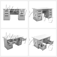 Métal gris contemporain simple tiroir ordinateur lampe personnel pas cher travail personnalisé table poste de travail mobilier de maison bureaux modernes