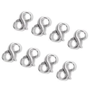Accessoire de bijoux <span class=keywords><strong>à</strong></span> faire soi-même, en acier inoxydable, infini, Double face, <span class=keywords><strong>collier</strong></span>, lien, boucle, fermoir, Clip - Product Image 5