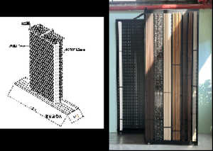 Grid Panel Sliding Cabinet Iron Spray Gray Minimalist Design Storage Closet Interior Door Wood Sliding Door Finished Surface - Product Image 3