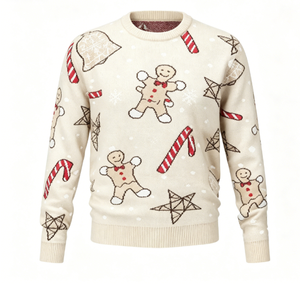 FNJIA Custom Logo Unisex Ugly <strong>Christmas</strong> Sweater Multi Color Gingerbread Xmas Knit Pullover Wholesale Holiday <strong>Jumper</strong> - Product Image 5