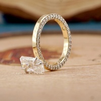 Anillos de Diamantes Cultivados en Laboratorio, Joyería Fina, Oro Sólido de 18K, Corte Radiante Multitono, Certificado IGI, Anillos de Lujo para Mujer, Durabilidad