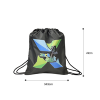 Sac à dos de sport personnalisé en polyester avec cordon de serrage, grande capacité, portable, écologique, pour usage extérieur
