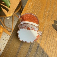Nouveau visage souriant ovale chanceux mignon chat requin conception acrylique fait à la main femmes commerce extérieur pince à