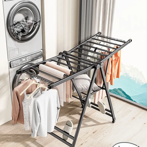 1.4 mètres/1.6 mètres cintre pliable tissu cintre serviette t-shirt intérieur métal <span class=keywords><strong>linge</strong></span> trépied sèche-<span class=keywords><strong>linge</strong></span> support - Product Image 2