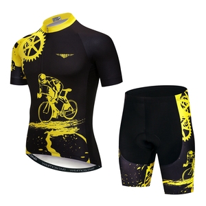 Conjunto personalizado de Jersey de ciclismo para hombre, ropa amarilla MTB, uniforme Maillot, pantalones cortos con pechera, Kit de camisa, ropa deportiva, uniforme de <span class=keywords><strong>ciclista</strong></span> - Product Image 3