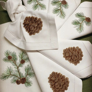 Servilletas de Lino Blancas Naturales con Bordado Personalizado al por Mayor, Servilletas de Lino para Bodas y Restaurantes - Product Image 5