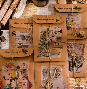 20 pièces/paquet Time Memory Series Sac en papier de forme spéciale Sac en papier kraft Nostalgique Rétro Décoration de tente à main 6 modèles - Product Image 2