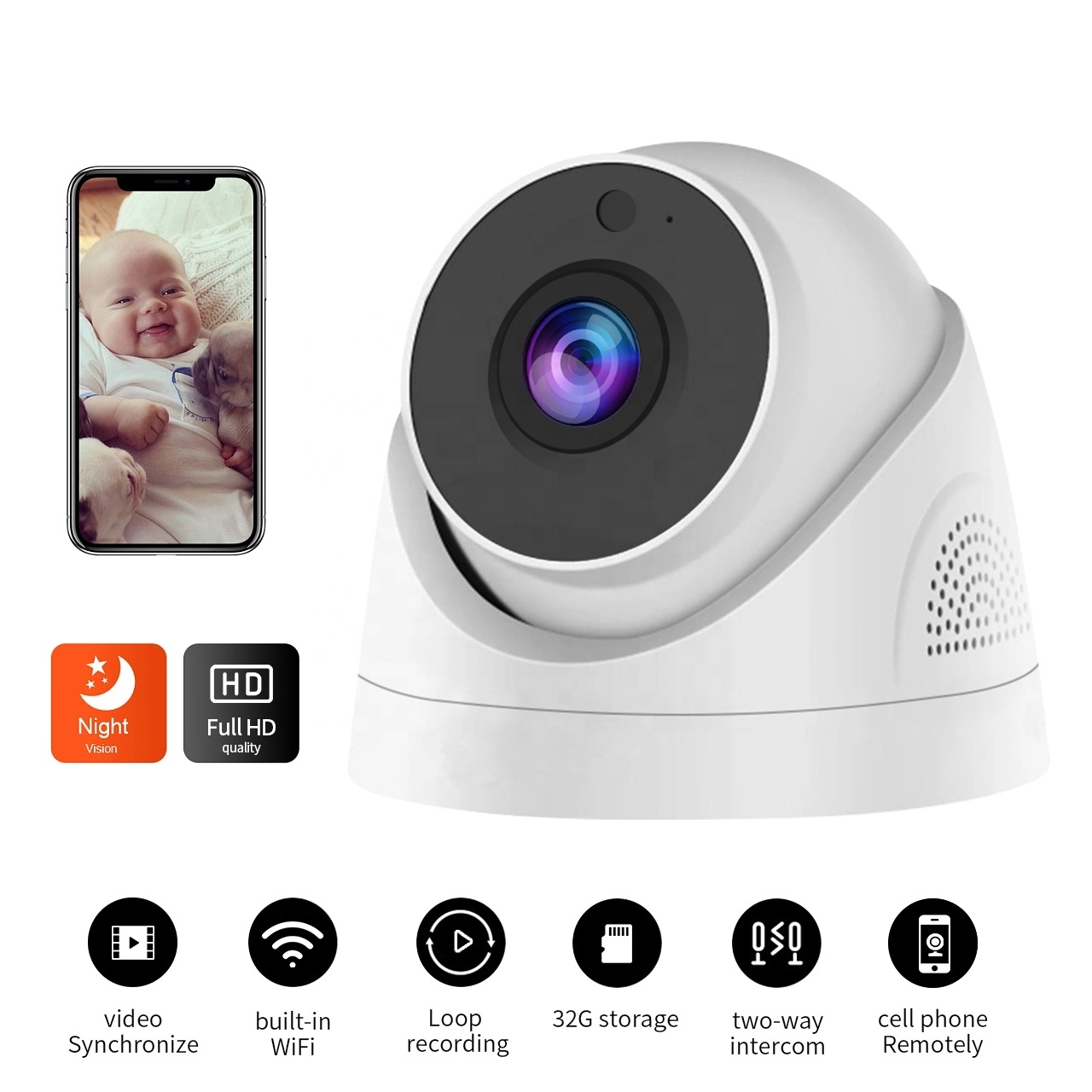 A5 Wireless Security Camera HD IP Camera WiFi Home Indoor Camera Video Surveillance Security Camcorder Motion Detection Monitor · image 3