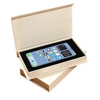 Boîtes d'emballage pour téléphones portables en papier kraft de haute qualité, boîtes d'emballage pour portefeuilles, boîtes cadeaux rectangulaires à rabat magnétique