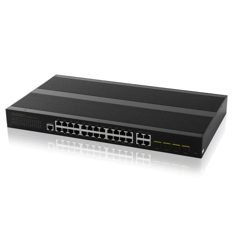 24 10/100/1000M Rj45 Ports Managed Gigabit Ethernet Fiber Switch with 4 1000M SFP Ports Network Switches