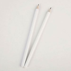 Crayons en bois personnalisés avec logo imprimé, blancs, avec gomme, papeterie, cadeau d'entreprise, activité commerciale, vente en gros - Product Image 6