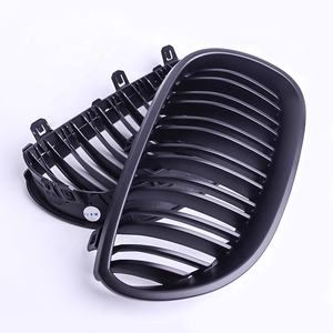 Grille avant série 5 <span class=keywords><strong>E60</strong></span> E61 d'usine pour BMW <span class=keywords><strong>noir</strong></span> mat Double grille de ligne à lamelles ABS matériel gril de rein pour BMW <span class=keywords><strong>E60</strong></span> 2004-2009 - Product Image 3