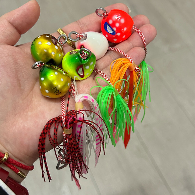 60g 80g100g 120g 150g 200g Glow Lead Jig Head with Skirts Kabura Slider Jigs Sinker Lead