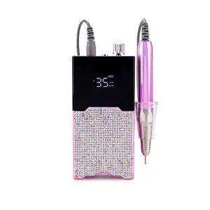 Shiny Crystal Diamond 35000RPM Brushless Motor Cordless Charging Beauty Personal Care Portable Nails Drill Machine