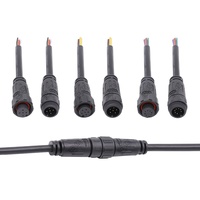 Système de lampe murale à LED Étanche Faisceau de câbles moulé M16 2 ~ 10 Pin Mâle Femelle Connecteur de câble IP67 LED Connecteur