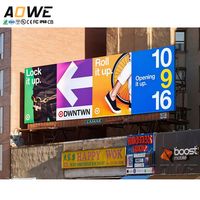Mur vidéo LED couleur pleine AOWE Outdoor 1000x1000mm P2.9, indice de protection IP65, gestion des contenus à distance, contrôle de l'alimentation, écran d'affichage LED