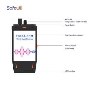 Monitor de Calidad del Aire Portátil Safewill, PM2.5, PM10, Polvo, Temperatura, Humedad, Monitoreo Ambiental - Product Image 2