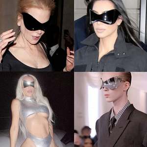 Nuevas Tendencias Punk Y2K Gafas de Sol Estilo Goggle para Hombre, Gafas de Diseñador Marca 2000's, Lentes de Sol Steampunk Oversized para Mujer - Product Image 2