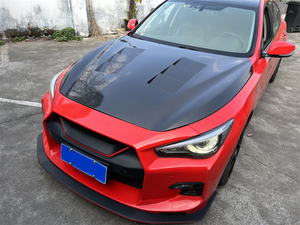 Capot d'évent de capot moteur avant en Fiber de carbone pour Infiniti Q50 2014-<span class=keywords><strong>2023</strong></span> - Product Image 5