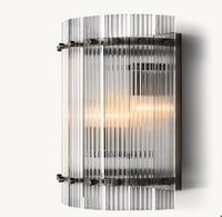 Applique murale LED moderne en verre gris fumé pour intérieur, lampe de chevet, luminaire décoratif pour chambre à coucher