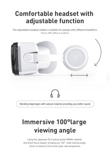 Kính thực tế ảo <span class=keywords><strong>VR</strong></span> G04BS phiên bản 360 độ toàn cảnh, kính <span class=keywords><strong>VR</strong></span> cho điện thoại di động, kính 3D, kèm điều khiển từ xa - Product Image 3