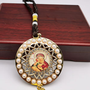 Liontin Mobil Kustom Terlaris dengan Liontin Yesus Madonna Religius Mutiara - Product Image 4