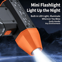 Kipas Portabel Genggam Tanpa Bilah Kecepatan Tinggi 130000RPM Motor Turbo Mini Tanpa Sikat Baterai 3000mAh Lampu LED Lipat Mobil Rumah Tangga