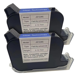 Yaomatec JS12 12.7mm Plastik, Ahşap, Metal ve Karton Kutu için Yüksek Yapışma Özellikli Hızlı Kuruyan Mürekkep Kartuşları - Product Image 3