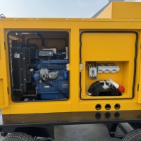 Générateur diesel Weichai AJS-22KW haute puissance, triphasé, 50Hz, 90% d'efficacité, super silencieux, démarrage automatique, châssis ouvert, ATS, 240V permanent