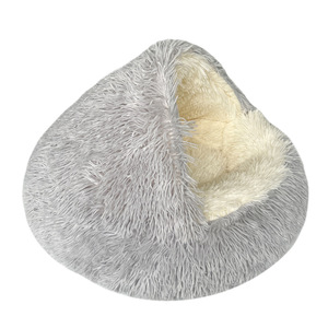 Shell Nest <b>Cat</b> Bed Round Faux Fur Soft Pet Bed For <b>Cat</b> Winter Warm Cozy Sleeping Nest - Product Image 5