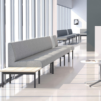 Juego de sofás de oficina modulares multifuncionales Asientos lineales y angulares flexibles para sala de espera de dos plazas para sala de estar