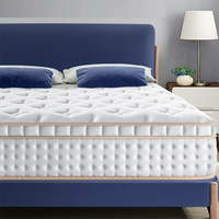Matelas Euro Top ignifuge Queen/King Size à ressorts ensachés, mousse à mémoire de forme rafraîchissante compressée, livré en boîte
