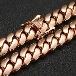 <span class=keywords><strong>Bracciale</strong></span> a catena cubana NUOYA personalizzato 12/15/19mm placcato <span class=keywords><strong>oro</strong></span> <span class=keywords><strong>rosa</strong></span>, regalo unisex per rapper, uomo e donna - Product Image 5