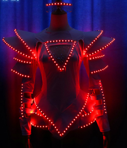Voll farbige LED-beleuchtete Bar-Jumpsuit-Brille für Damen für DJ Singer Performance Nightclub-Abschluss feiern zum Valentinstag - Product Image 4