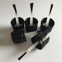 Bouchon noir à spirale anti-enfant pour flacons d'huile fine, 5ml, 10ml, 15ml, 20ml, pour colle, peinture, vernis à ongles, pinceaux