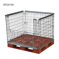 Cage à légumes en métal entièrement galvanisé, empilable, à prix compétitif, avec base pour palette Euro