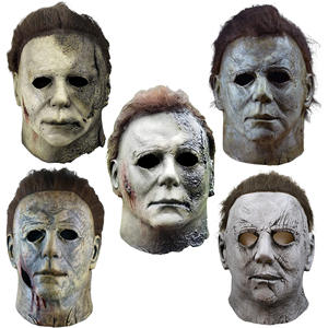 Allogogo Halloween Feest Volwassen Cosplay Realistische Enge Horror Masker Gezicht Custom Latex Masker Led Michael Myers Maskers