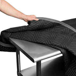 Housses de protection promotionnelles non tissées noires, imperméables, réutilisables, fabriquées sur mesure pour meubles et déménagement - Product Image 4