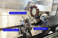 Tour CNC à banc incliné robuste DL TCK700, centre d'usinage 3 axes avec commande FANUC, broche simple