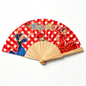 Éventail en bambou personnalisé avec impression sur mesure, souvenir de Hollande, bleu de Delft, éventail d'Amsterdam - Product Image 4