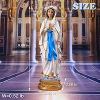 Petite Statue de la Vierge Marie en Résine, Cadeau Catholique pour Décor Religieux, 22 cm de Haut