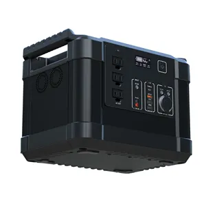 Generator Tenaga Surya 1000W Stasiun Daya Portabel, 1Kw 18650 Baterai Lithium UPS Pengisi Daya Cadangan Baterai Luar Ruangan