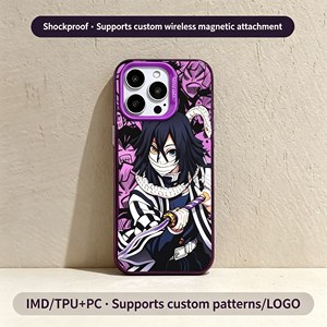 Funda de Teléfono TPU con Impresión UV de Shinobu <span class=keywords><strong>Kocho</strong></span> y Obanai Iguro para iPhone 12 13 14 15 16 17 18 Air, Accesorios - Product Image 2