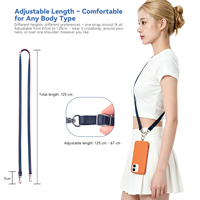 Cordon universel en nylon réglable et détachable pour téléphone portable, sangle tour de cou et bandoulière