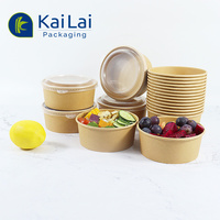 Conteneur alimentaire en papier kraft biodégradable, directement de l'usine, boîte à emporter pour sandwichs et salades