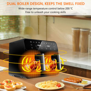 Prix de gros Haute Qualité Ménage Double Double Fours Intelligents Familiales Électriques Friteuse à Air avec Écran Tactile - Product Image 3