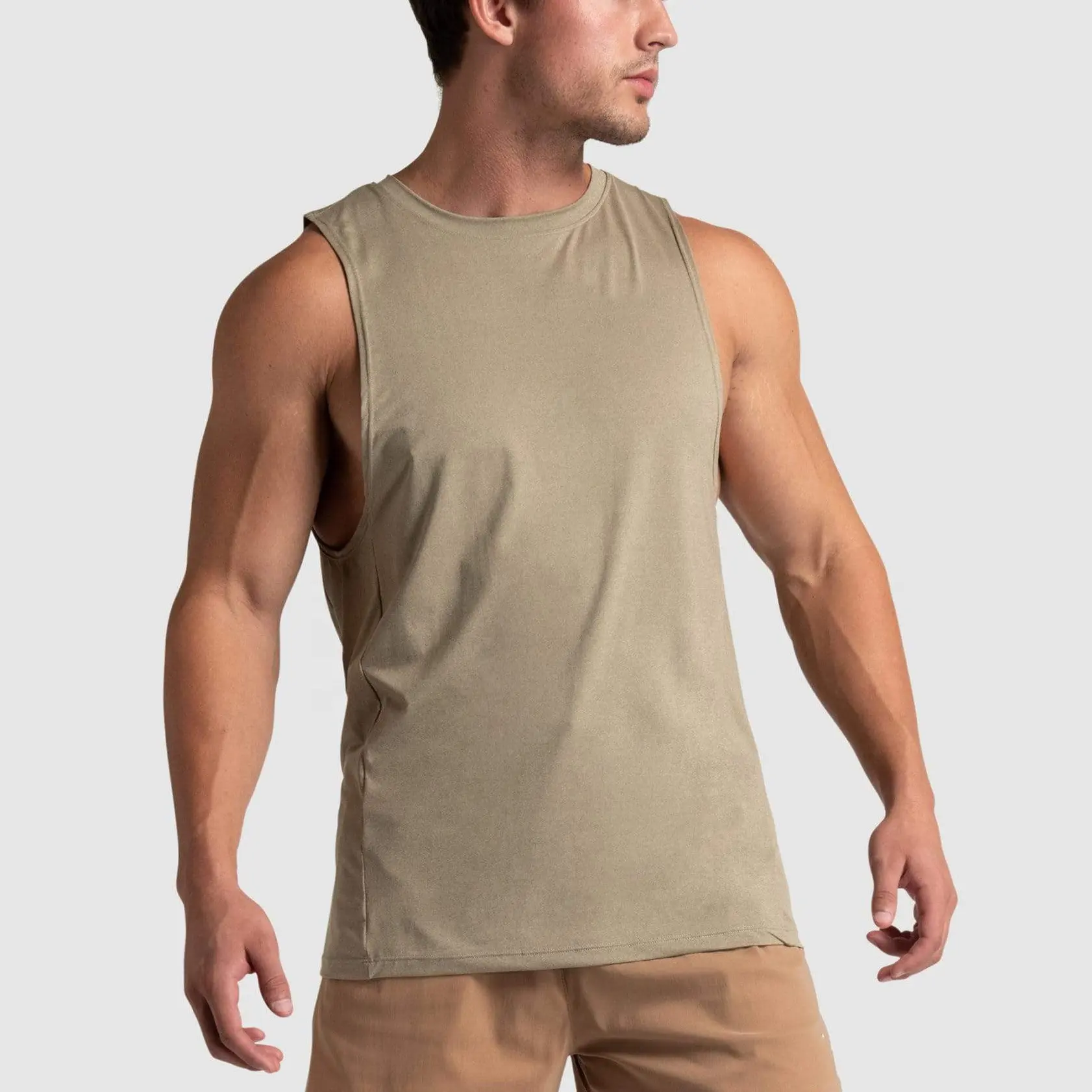 High Quality Sportswear Gym Fitness Tank Top Running Men's Summer Sweat-wicking Blank Sleeveless T-shirt