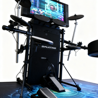 Jeu de batterie électronique interactif, simulateur de batterie jazz, système anglais, appareil d'arcade, machine d'arcade de batterie jazz