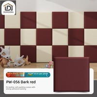 Panneaux muraux 3D souples autocollants ultra-résistants en mousse XPE haute densité avec revêtements en cuir anti-taches pour garderies
